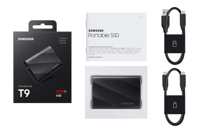Samsung Portable SSD T9 4TB USB 3.2 Gen 2x2 Black Hardware Encryption