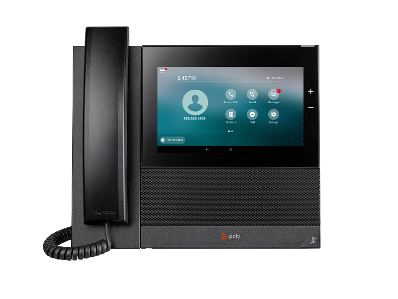 Poly CCX 600 IP Phone - Corded - Corded/Cordless - Wi-Fi, Bluetooth - Black